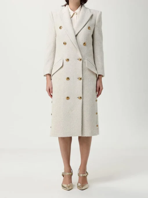 Cappotto doppiopetto Elisabetta Franchi in misto lana