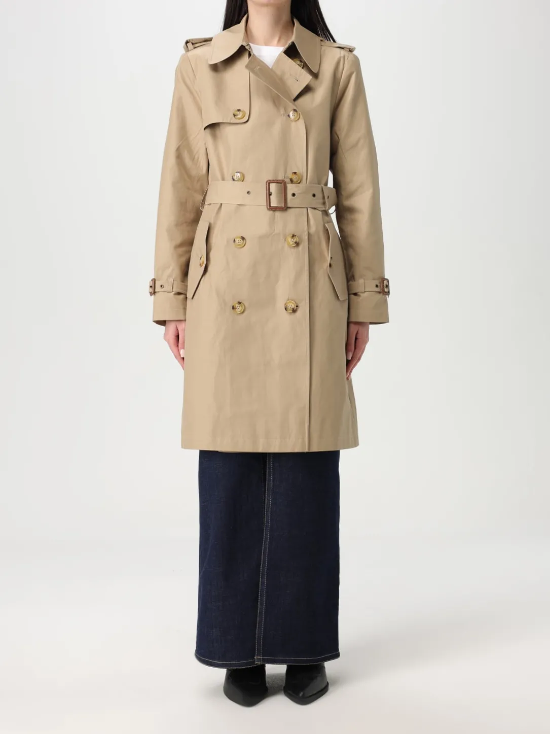 Cappotto doppiopetto Lauren Ralph Lauren in misto cotone