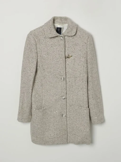 Cappotto Fay Junior in lana con paillettes