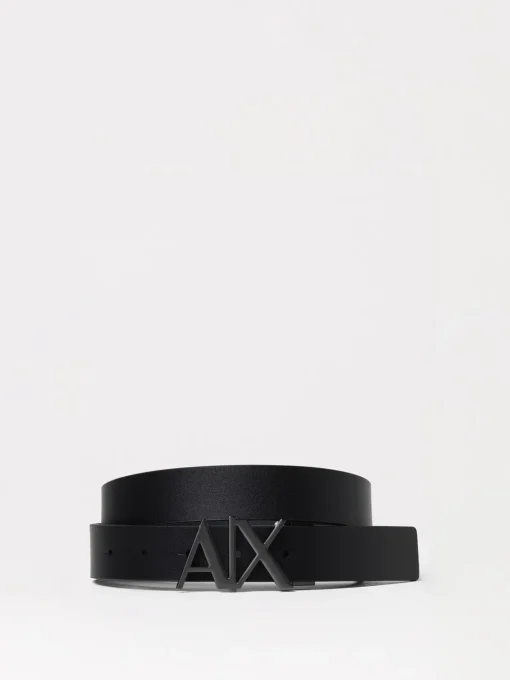 Cintura Armani Exchange reversibile in pelle a grana
