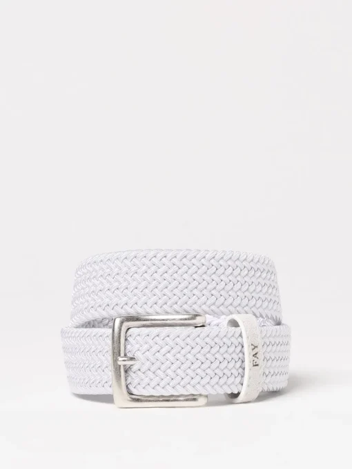 Cintura Fay Junior in tessuto intrecciato stretch e camoscio