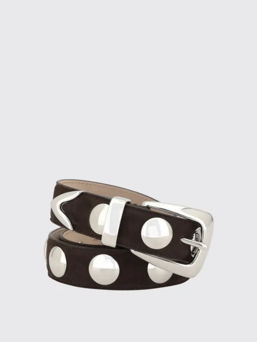 Cintura Khaite in camoscio con borchie
