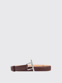 Cintura T-Bar McQueen in pelle a grana