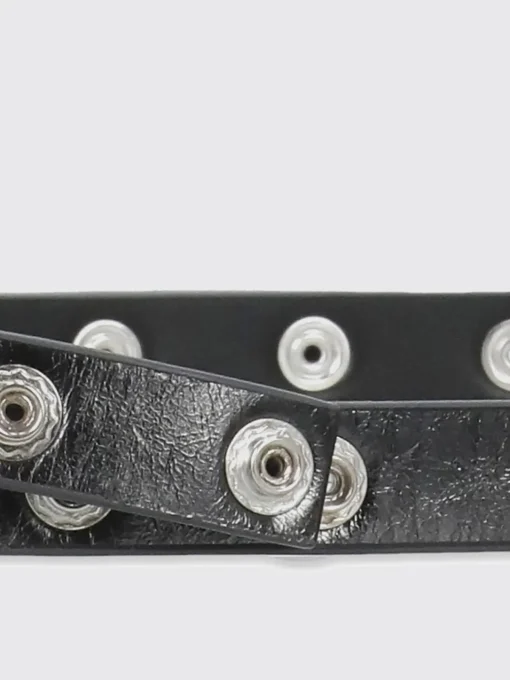 Cintura The Attico in pelle increspata con borchie