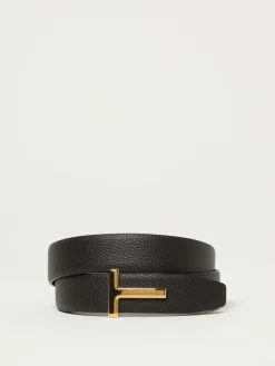 Cintura Tom Ford reversibile in pelle a grana