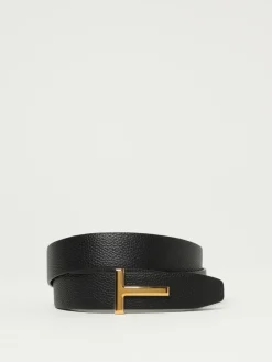 Cintura Tom Ford reversibile in pelle a grana