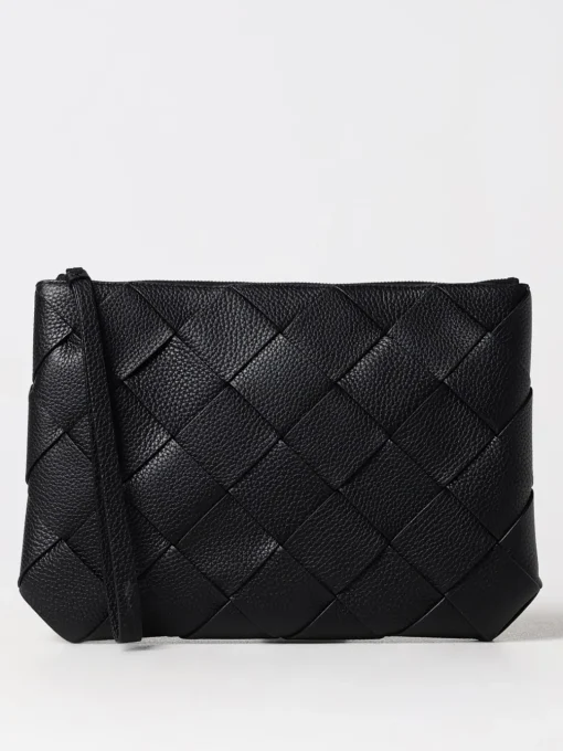 Clutch Diago Bottega Veneta in pelle a grana intrecciata