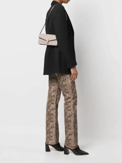 Clutch Iside in pelle di vitello martellata Valextra