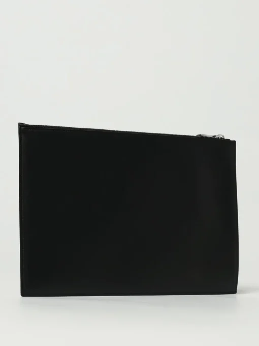 Clutch McQueen in pelle con logo