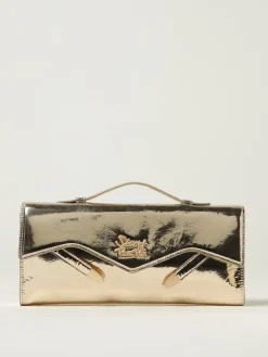 Clutch Sparkling Secret Pon-Pon in vernice laminata