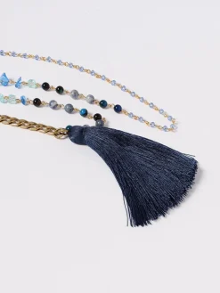 Collana Maliparmi in metallo e pietre naturali