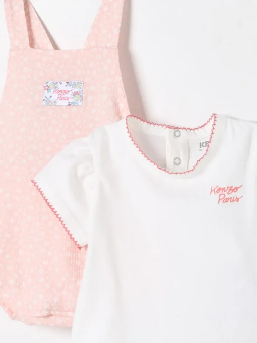 Coordinato in cotone a fantasia floreale Kenzo Kids