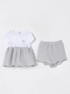 Coordinato in cotone a righe Il Gufo