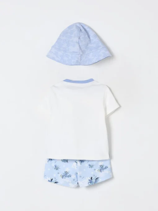 Coordinato in cotone con stampa logo Kenzo Kids