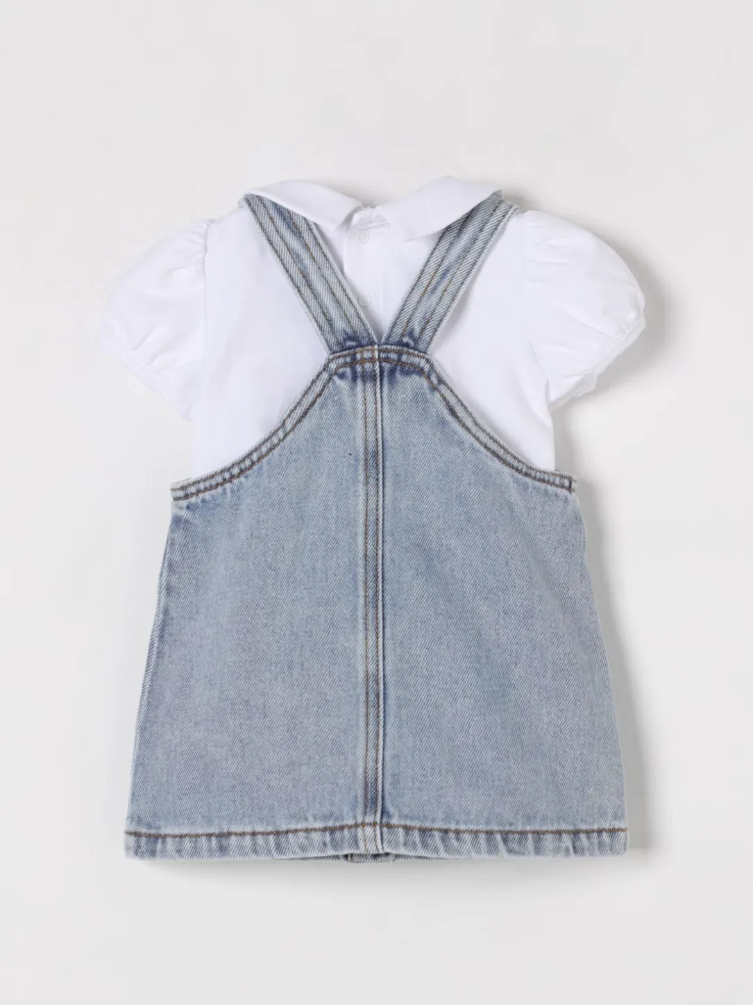 Coordinato in denim con toppe Teddy Moschino