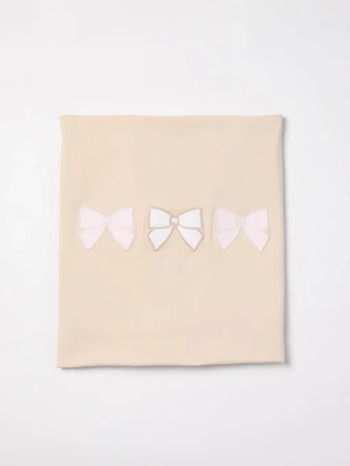 Copertina in cotone con fiocchi Le Bebe'