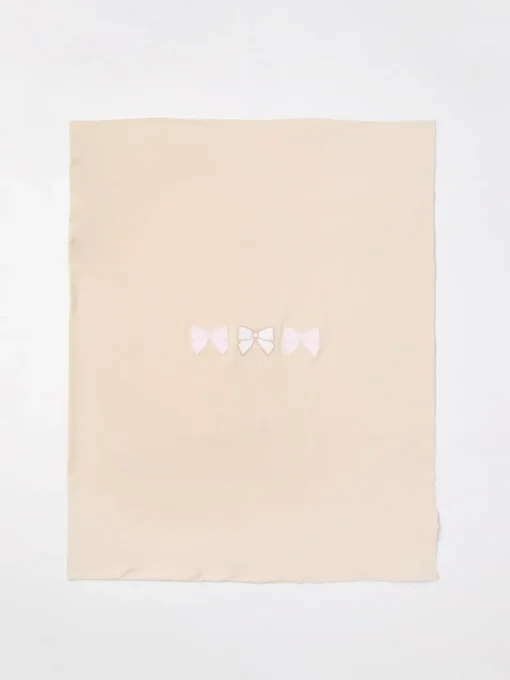 Copertina in cotone con fiocchi Le Bebe'