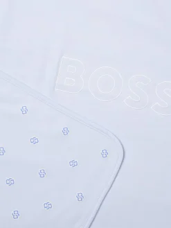Copertina in cotone con logo Boss