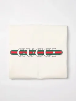 Copertina in cotone con logo Web Gucci