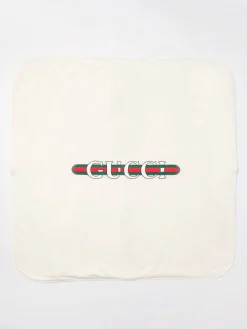 Copertina in cotone con logo Web Gucci
