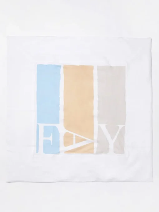 Copertina in cotone con stampa logo Fay Junior