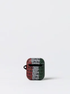 Cover per AirPods Moschino Couture in poliuretano con logo all over