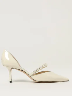 Décolleté Aurelie Jimmy Choo in vernice con perle sintetiche