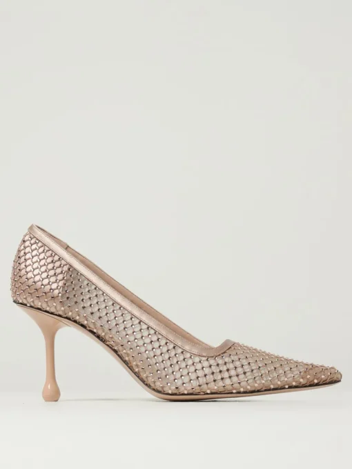 Décolleté Ixia Jimmy Choo in nylon a rete e raso con strass all over