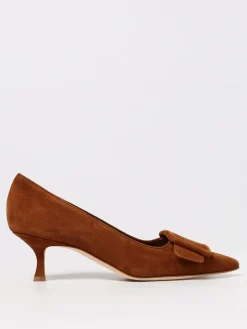 Décolleté Maysalepump Manolo Blahnik in camoscio