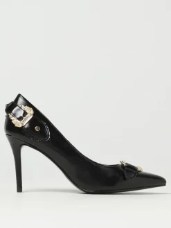 Décolleté Versace Jeans Couture in pelle sintetica con fibbia Baroque