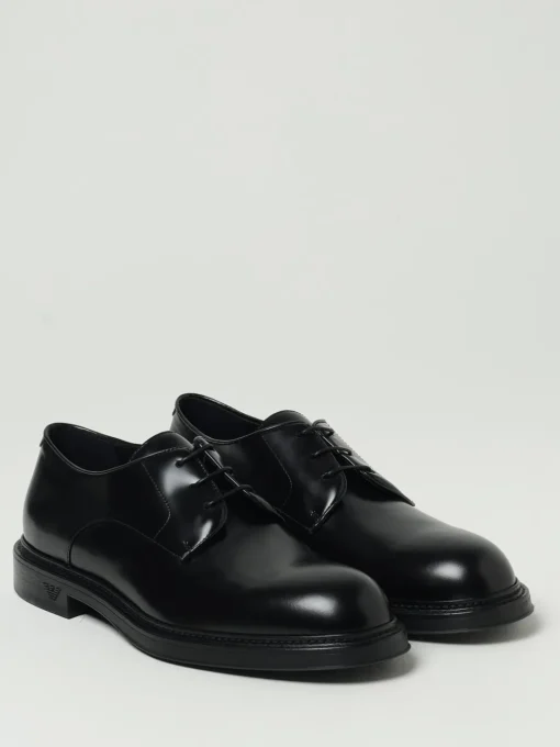 Derby Emporio Armani in pelle spazzolata