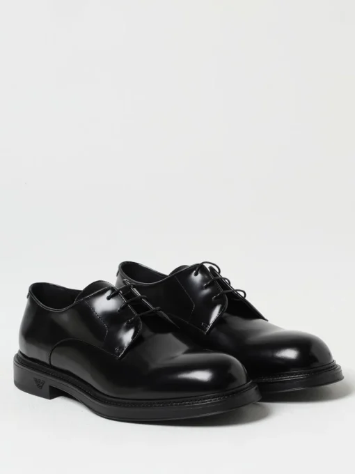 Derby Emporio Armani in pelle spazzolata