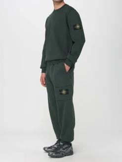 Felpa a girocollo basic in cotone Stone Island