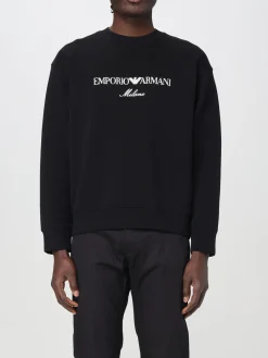 Felpa a girocollo con logo Emporio Armani