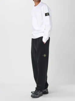 Felpa a girocollo con logo Stone Island