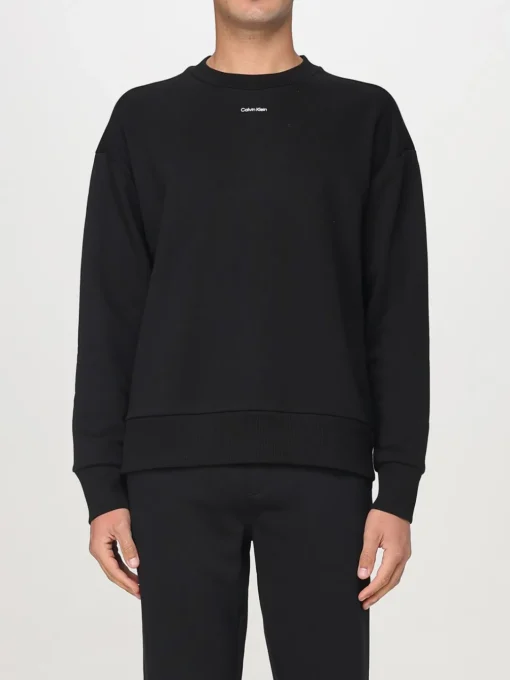 Felpa a girocollo con mini logo Calvin Klein