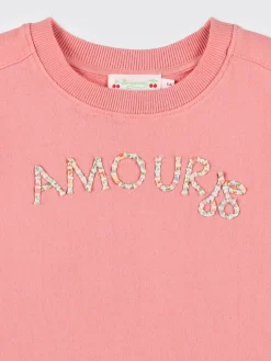 Felpa a girocollo con scritta Bonpoint