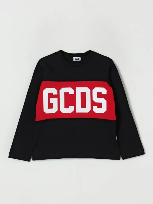 Felpa a girocollo in cotone con maxi logo GCDS Junior