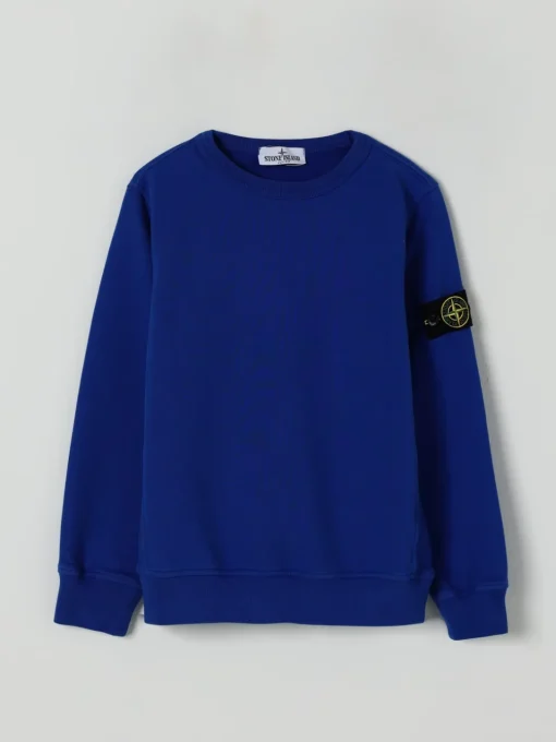 Felpa a girocollo in cotone Stone Island Junior