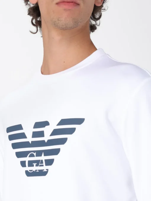 Felpa a girocollo in misto cotone Emporio Armani