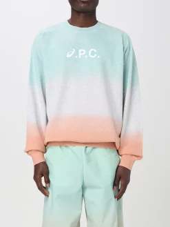 Felpa a girocollo sfumata con logo A.P.C.