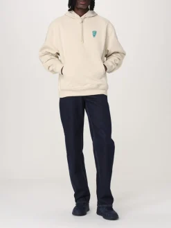 Felpa Burberry in cotone con stampa logo