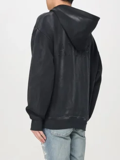 Felpa con cappuccio Amiri in cotone effetto used