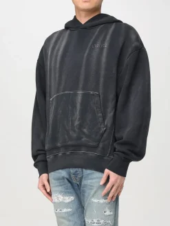 Felpa con cappuccio Amiri in cotone effetto used