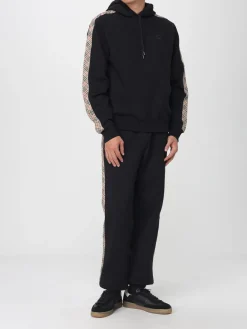 Felpa con cappuccio con bande check Burberry