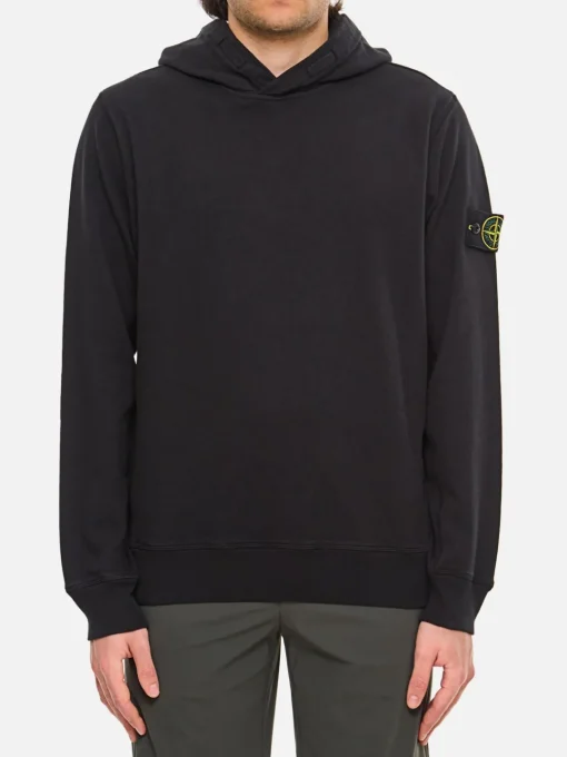 Felpa con cappuccio e logo Stone Island