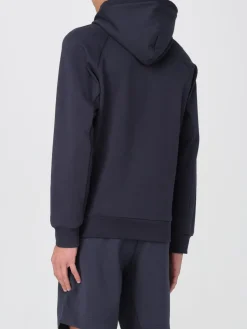 Felpa con cappuccio e logo Boss in misto cotone