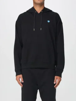 Felpa con cappuccio in cotone con logo Medusa Versace