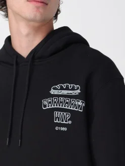 Felpa con cappuccio in cotone con logo Hooded Sandwich Carhartt Wip