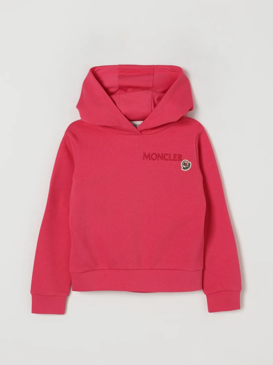 Felpa con cappuccio in cotone con logo Moncler